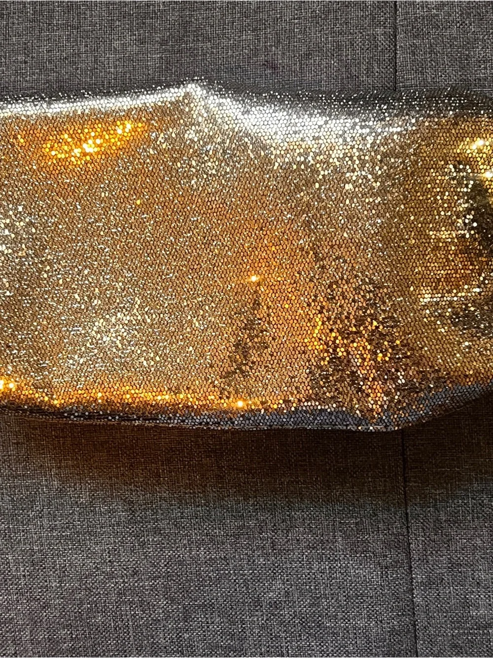 Gold Sequin Women’s Clutch Bag - Brand Unspecified